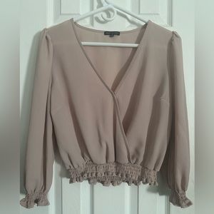 Heart & Hips pink cropped blouse